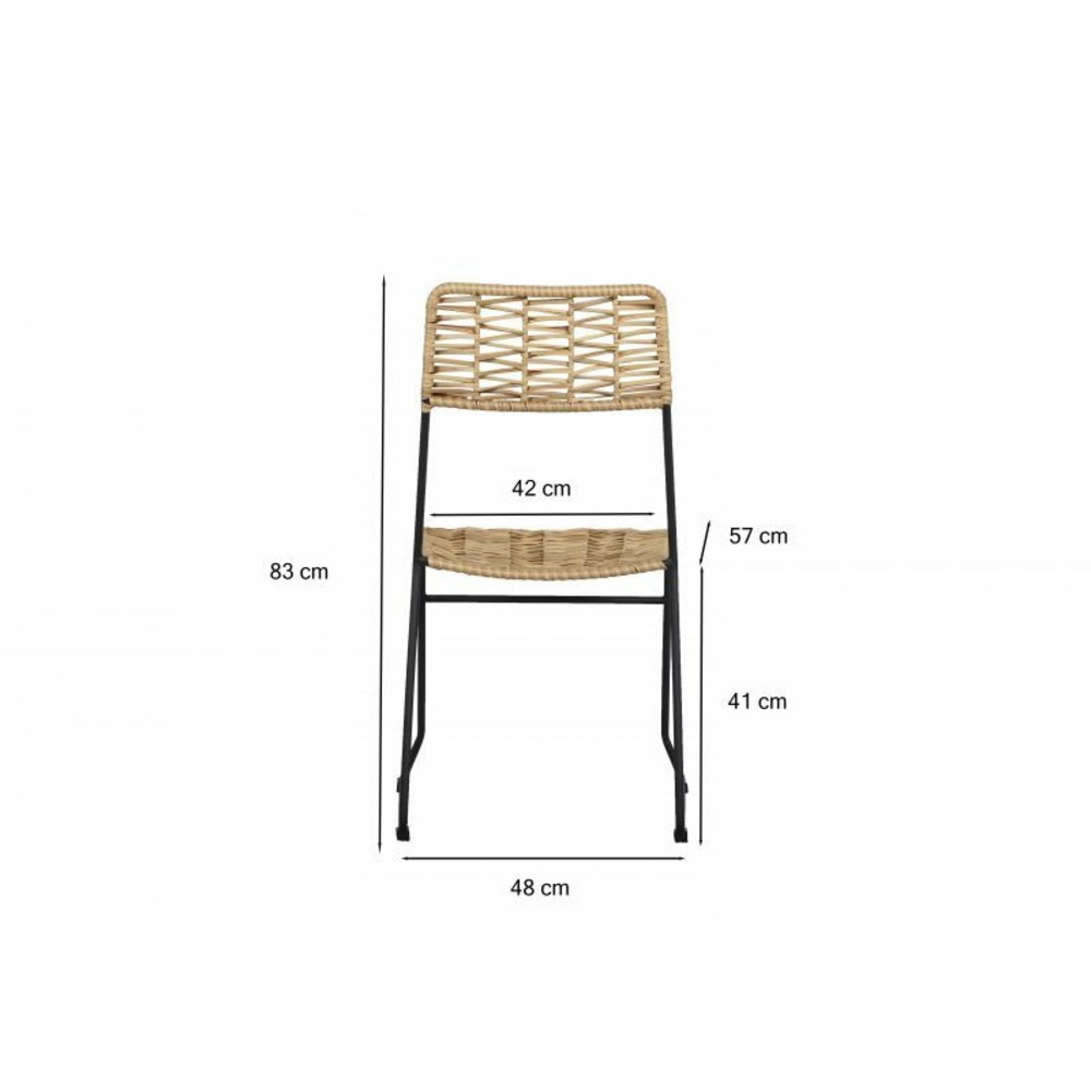 Ensemble table alba en bois d'acacia fsc et 4 chaises de jardin