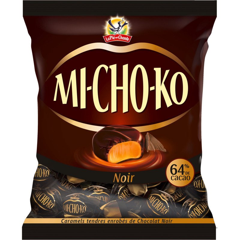 Bonbons caramel chocolat noir MICHOKO - Sachet de 100 g