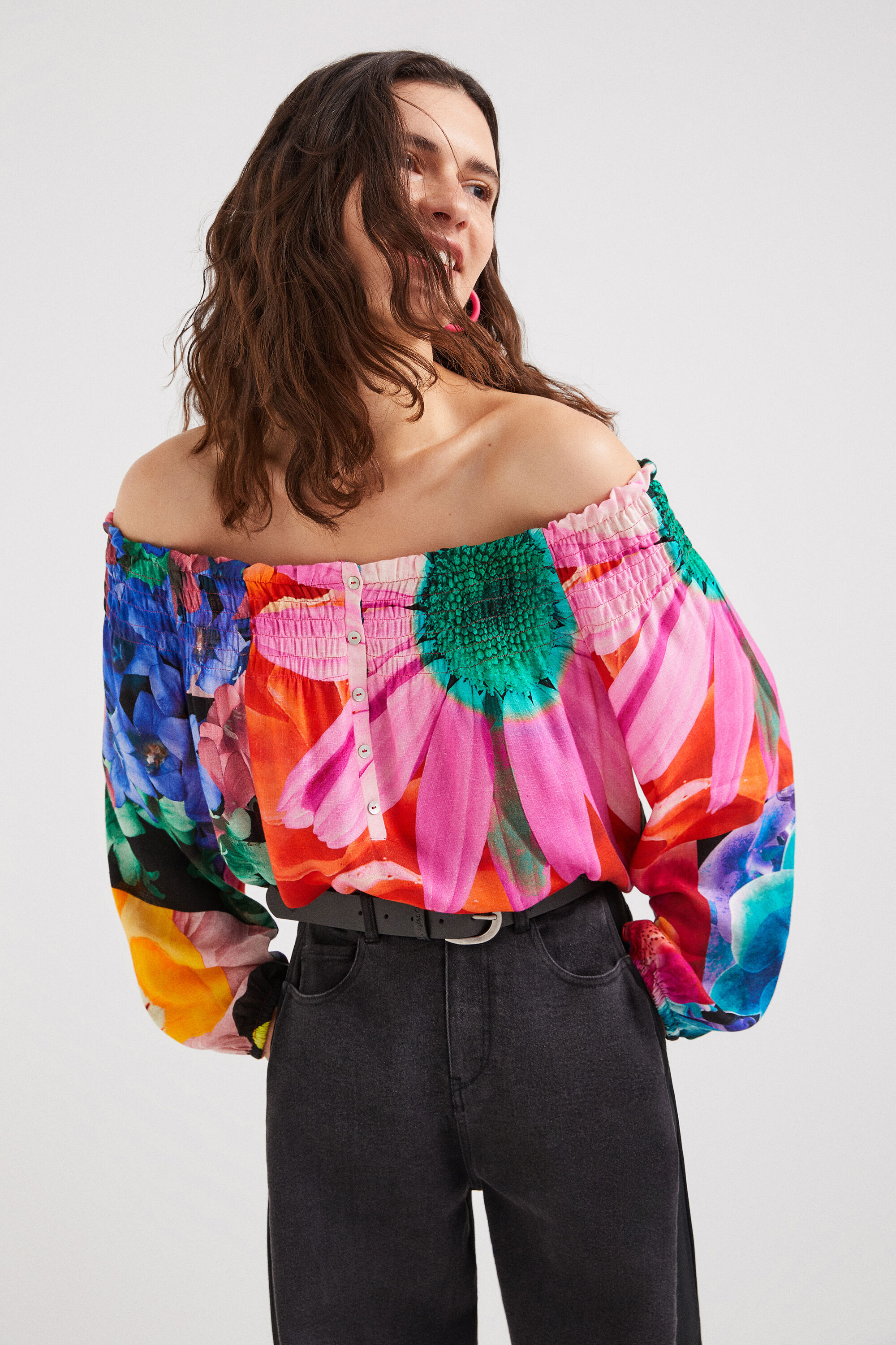 Blouse à fleurs M. Christian Lacroix