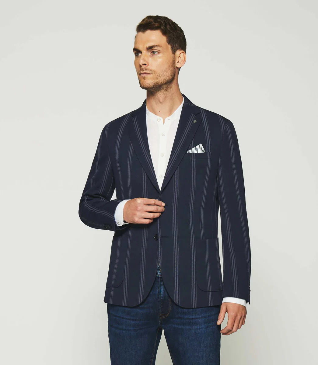 Veste casual 2 boutons marine AMALFI