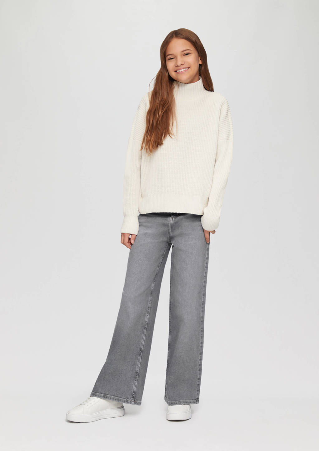 s.Oliver high waist wide leg jeans grey denim