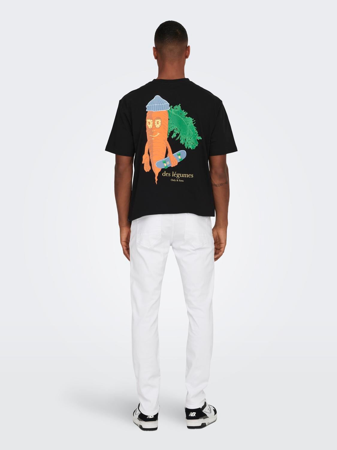 ONSLOOM Mid Rise Slim Fit Jeans White Denim