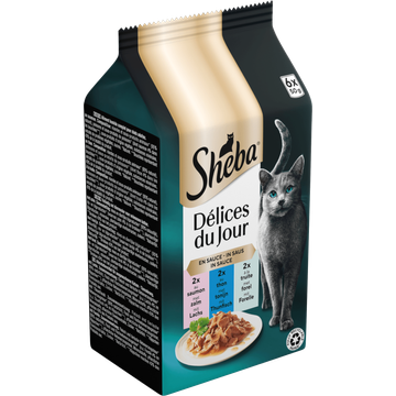 Sheba Kattenvoer Délices du Jour - Vis Selectie in saus Natvoer - 6 x 50 g