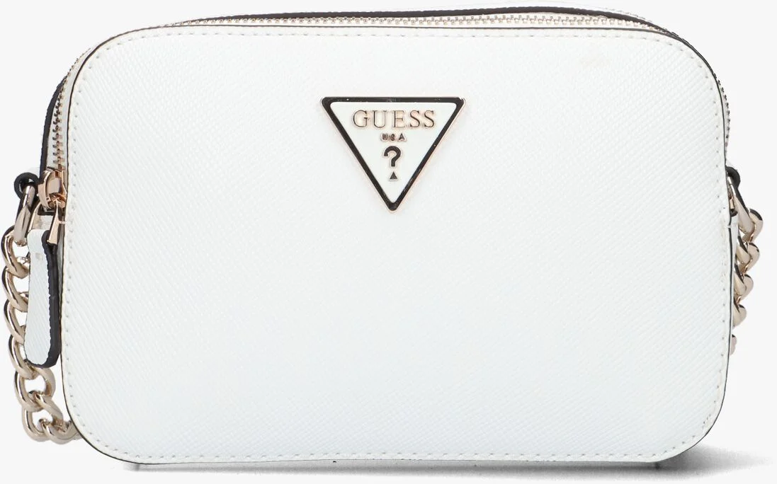 GUESS witte guess schoudertas noelle crossbody camera