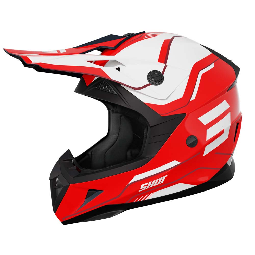 Shot - Casque enfant Pulse Kid Lines Rouge / Blanc / Brillant