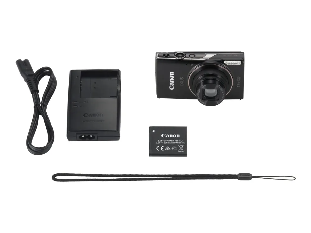 Canon IXUS 285 HS - Digitalkamera - kompakt - 20.2 MP - 1080p / 30 fps - 12x optisk zoom - Wi-Fi, NFC - sort