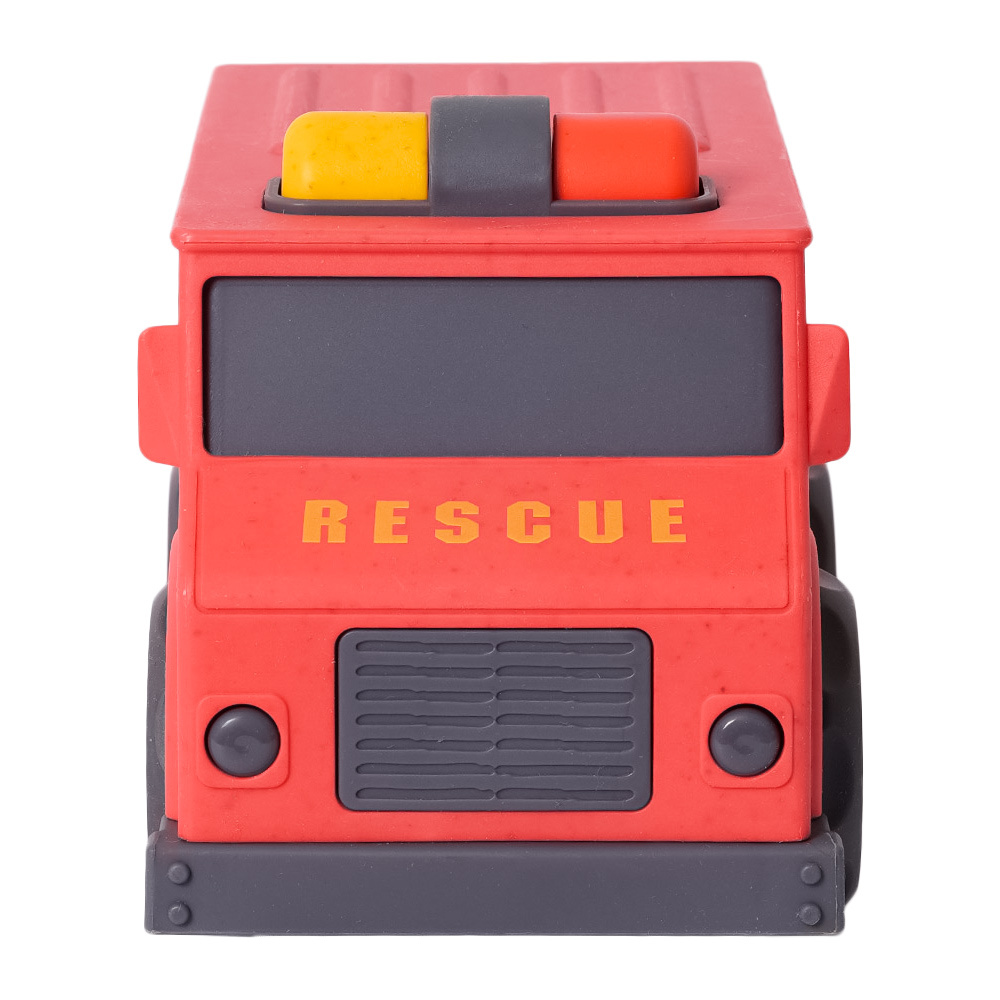 Speelgoedtopdeals BIOplastic Blokwagen Brandweerwagen- 15 cm
