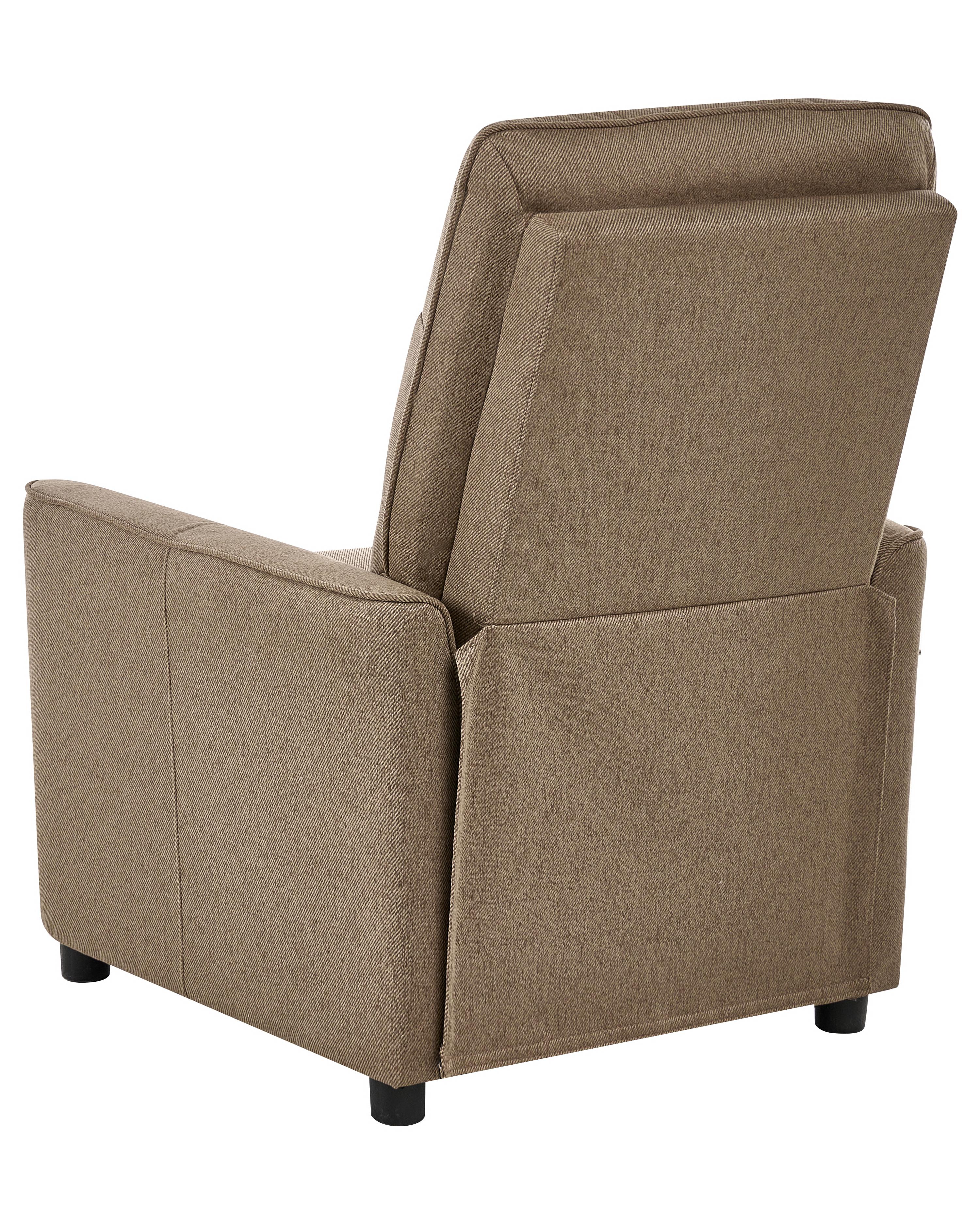 Relaxfauteuil SANDE inclusief voetensteun Stof Bruin