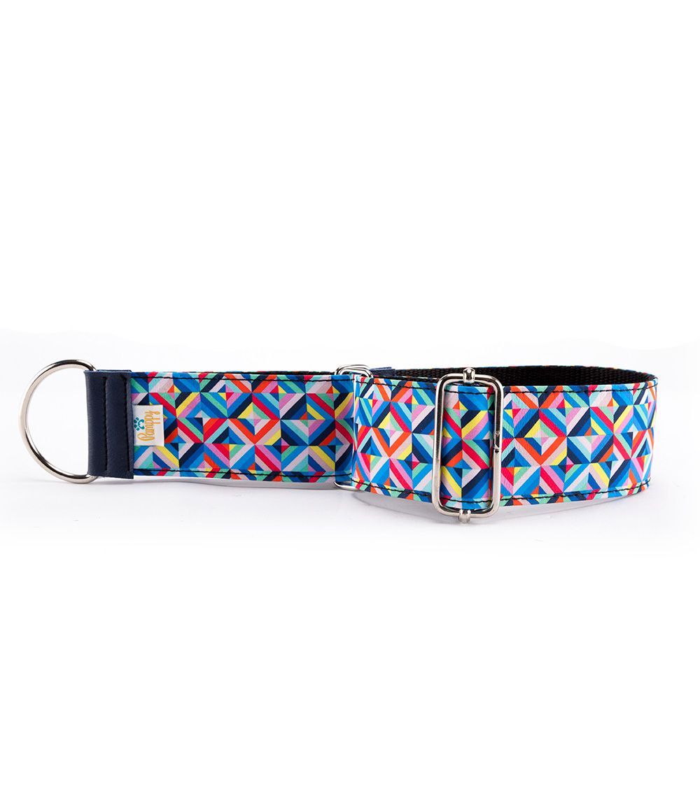 Coleira ajustável multicolorida psicodélica Pamppy Galgo Speedy para cães