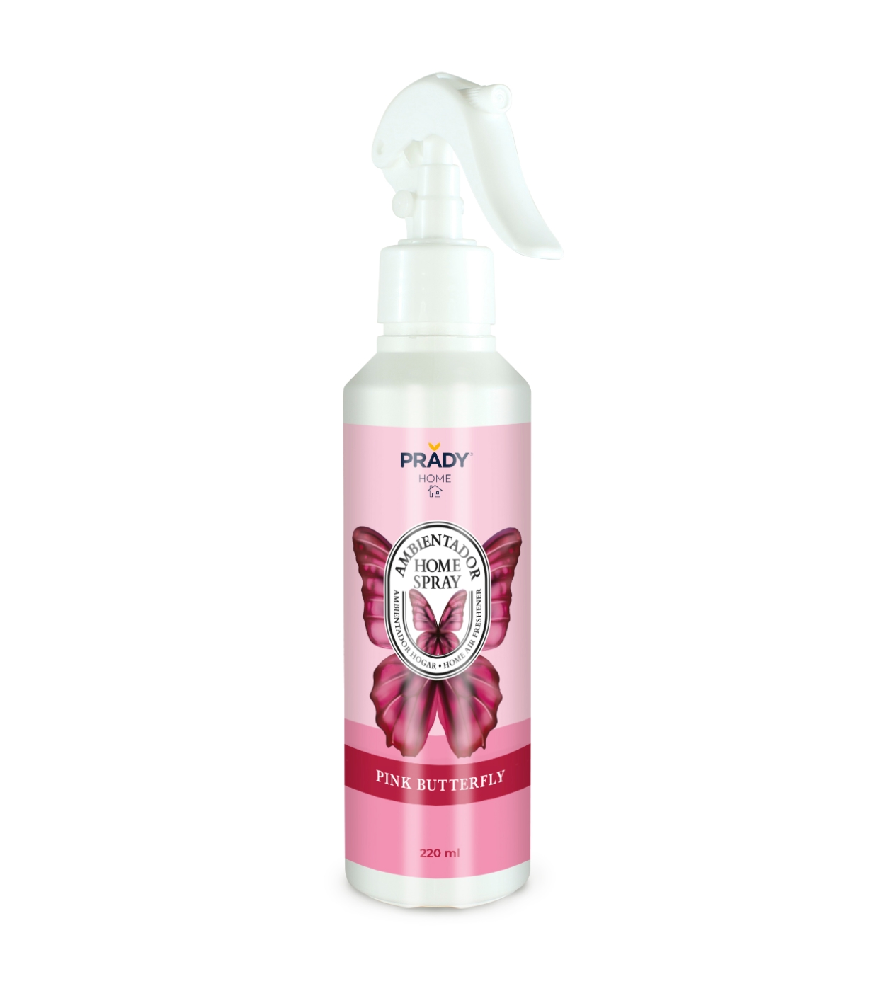 Prady - Aromatizador de Ambientes em Spray para Casa 220ml - Pink Butterfly