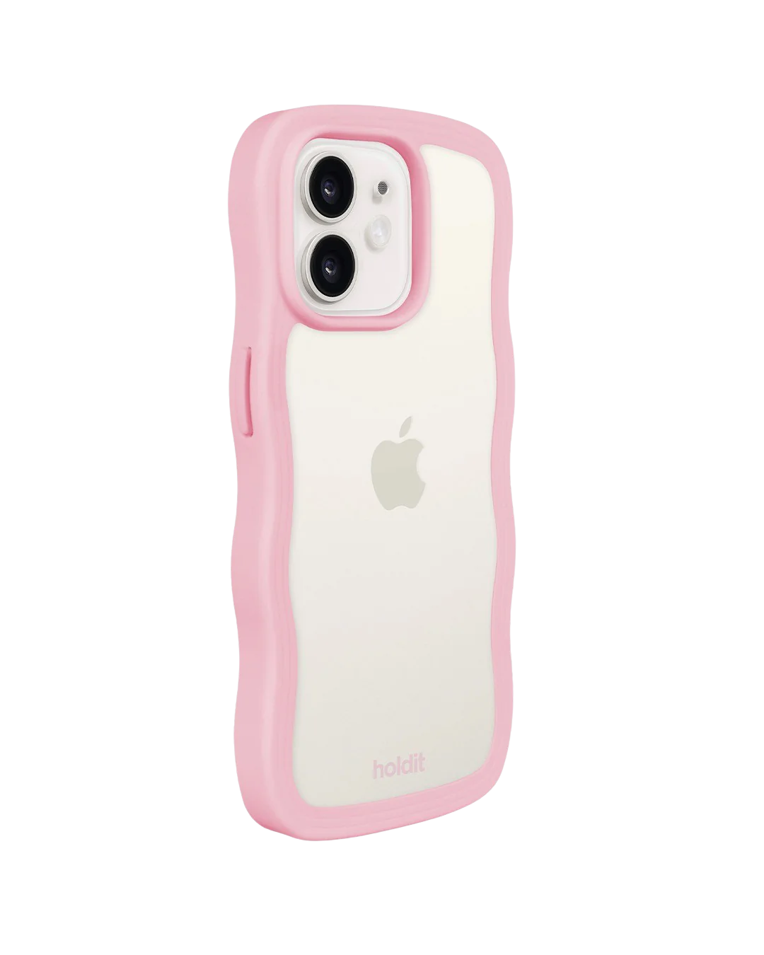 Holdit  Wavy iPhone cover - Pink/Transparent