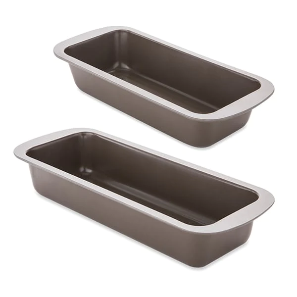 Lot 2 moules à cake 25 et 30 cm acier revêtement antiadhérent Mathon