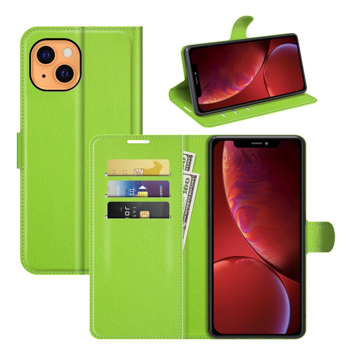 Hülle Handy Schutz für Apple iPhone 13 mini Case Cover Tasche Etuis Bumper Grün