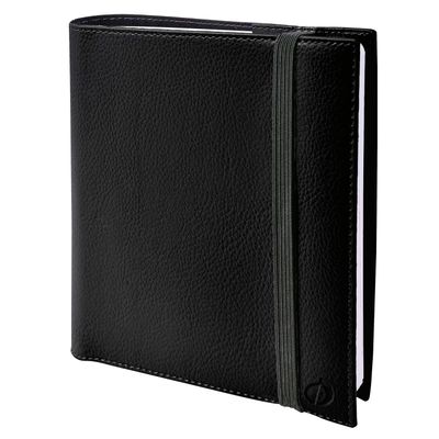 Agenda spiralé à élastique Time & Life Medium - 1 semaine sur 2 pages - 16 x 16 cm - noir - Quo Vadis