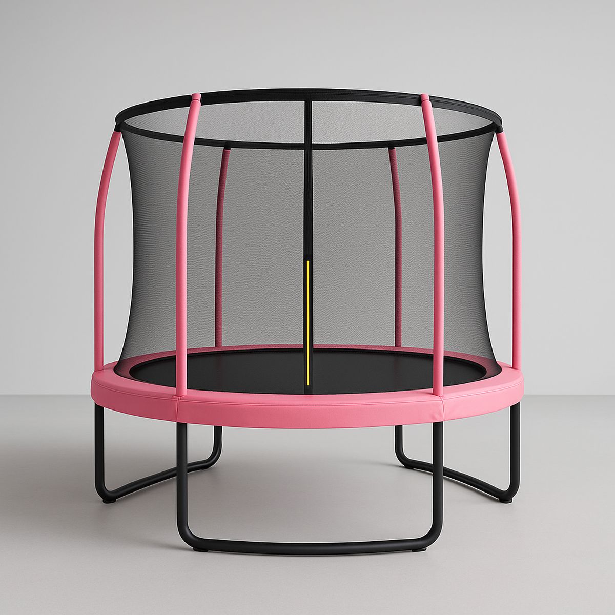 Kindertrampolin mit Sicherheitsnetz Pink Rund 150cm Stahl