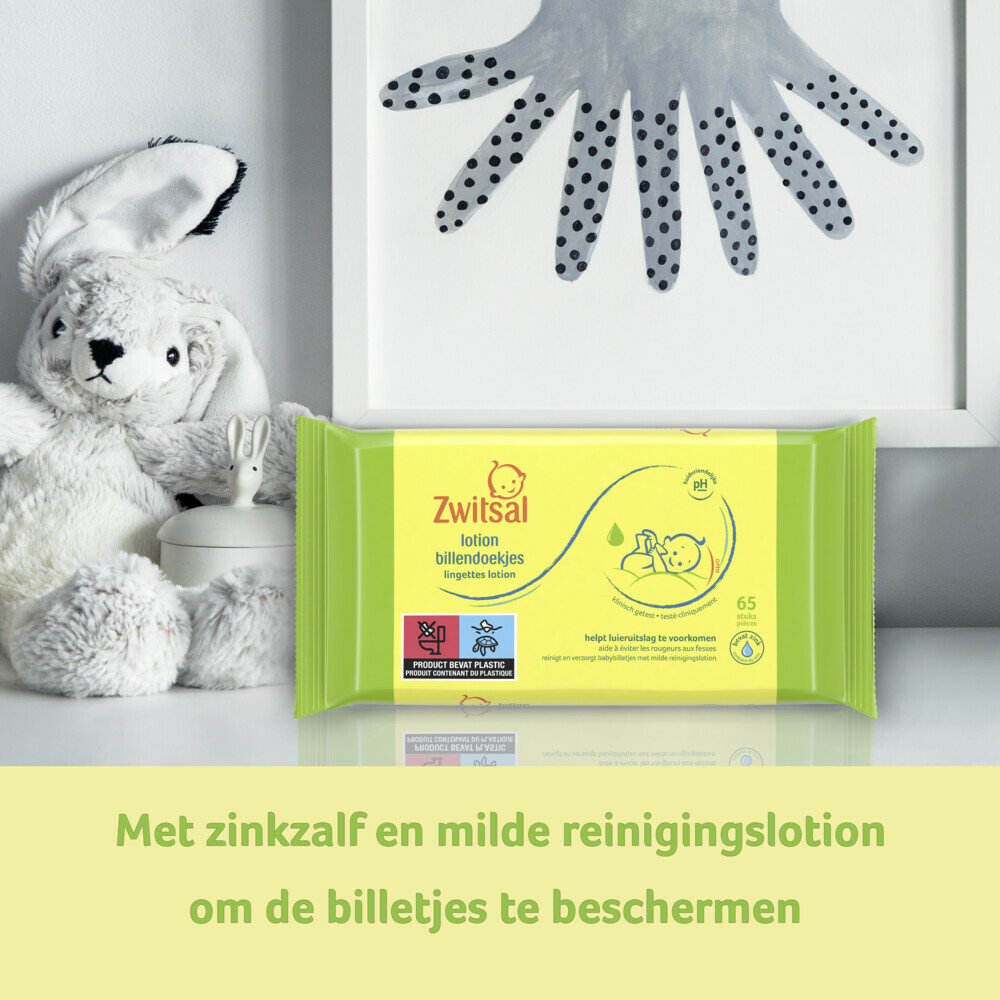 Zwitsal Billendoekjes Lotion Voordeelverpakking24x65= 1560 stuks
