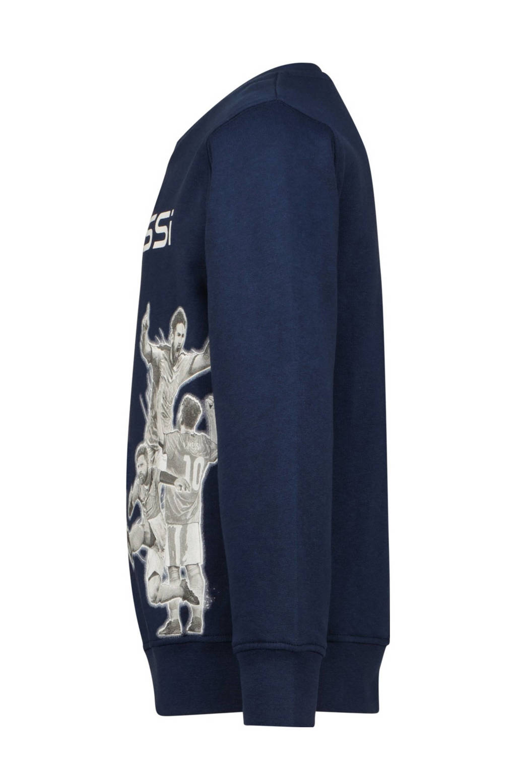 Messi sweater Celebration met printopdruk donkerblauw