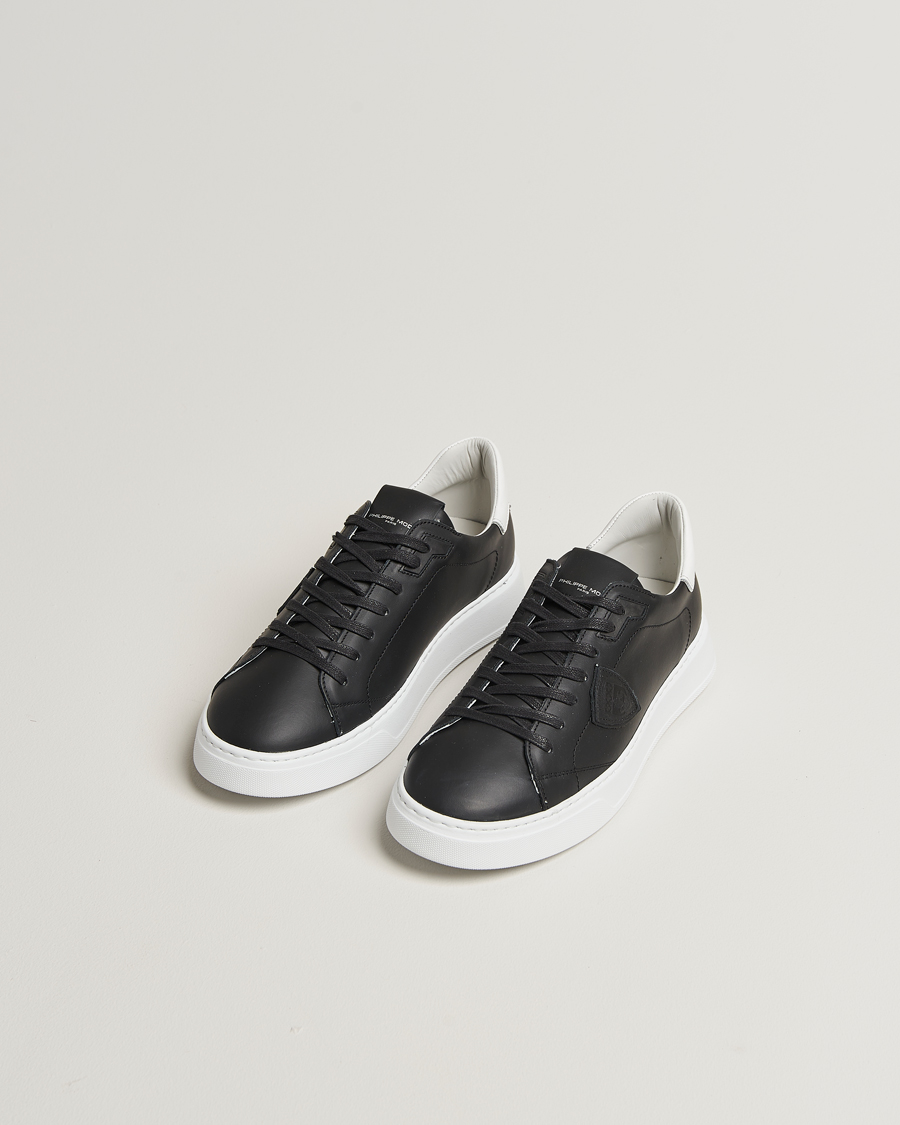 Philippe Model Temple Low Top Leather Sneakers Black
