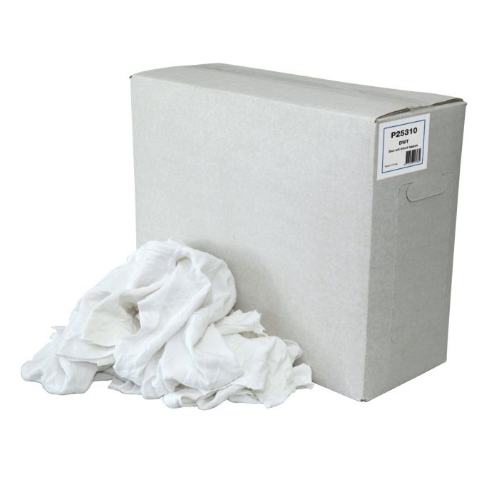 Poetsdoeken P25310 dun wit tricot 10kg (P25310)