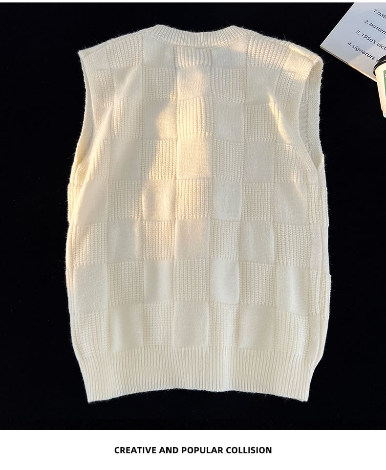 Dandyluxe - V-hals effen vest