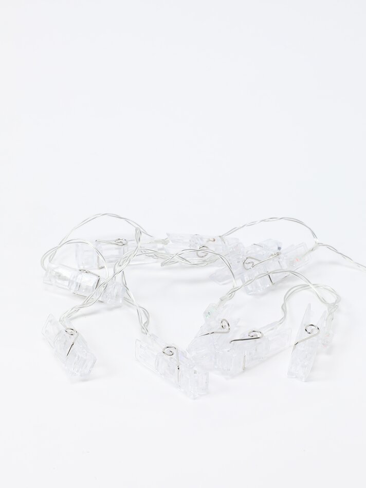 Cordão de luzes LED com 10 unidades - Diversas cores