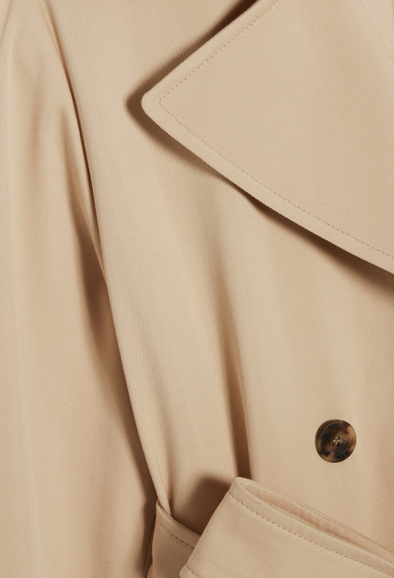 Trench long coton beige