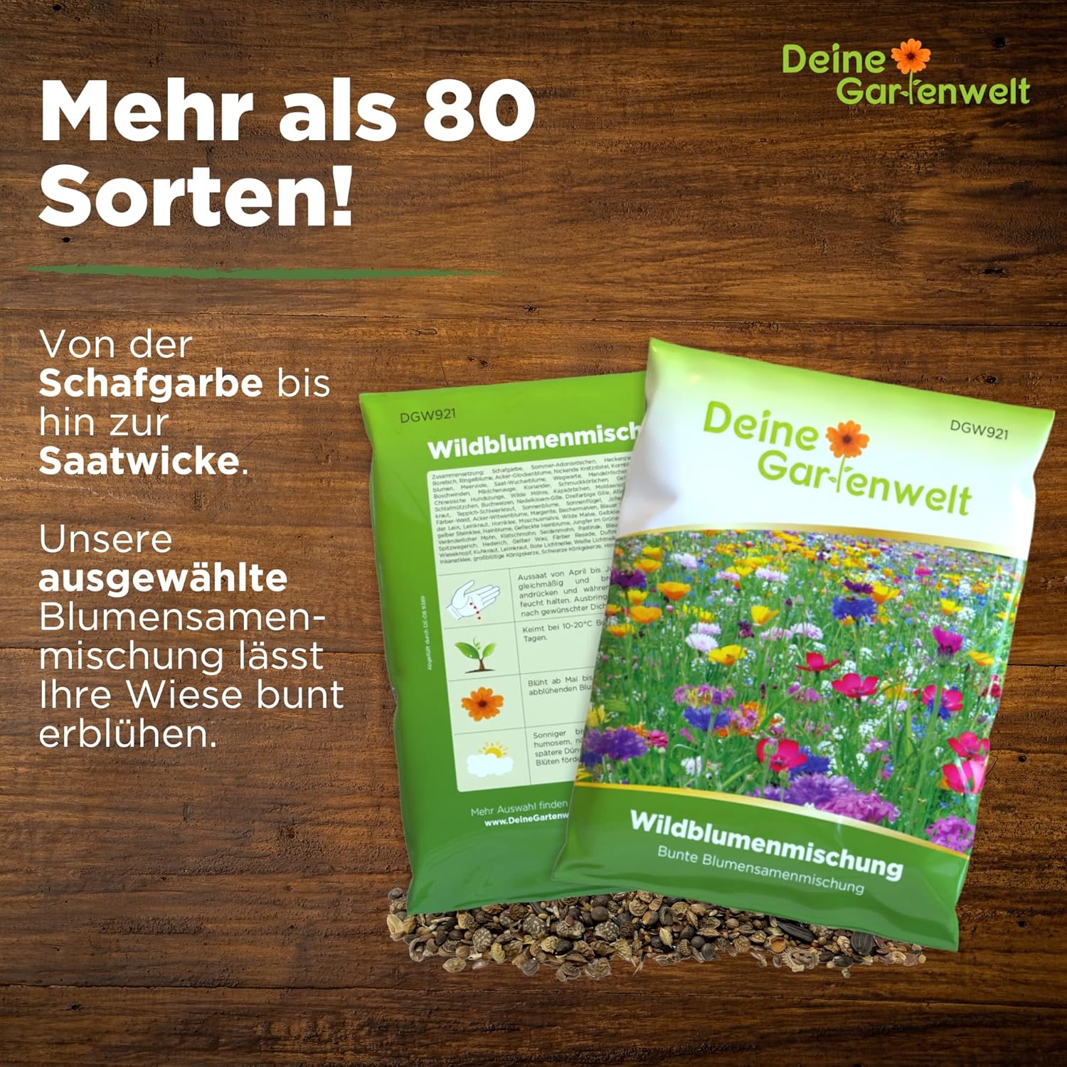 Wildblumenmischung - 10 kg Samen für Wildblumenwiese - Saatgut für bunte Blumenwiese
