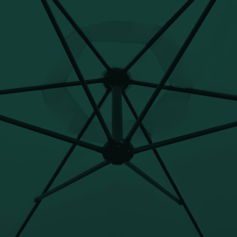 Parasol meuble de jardin en porte-à-faux 3 m vert