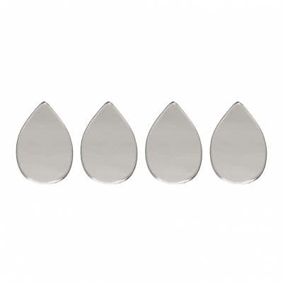 Ensemble 4 miroirs en forme de goutte l.10 cm