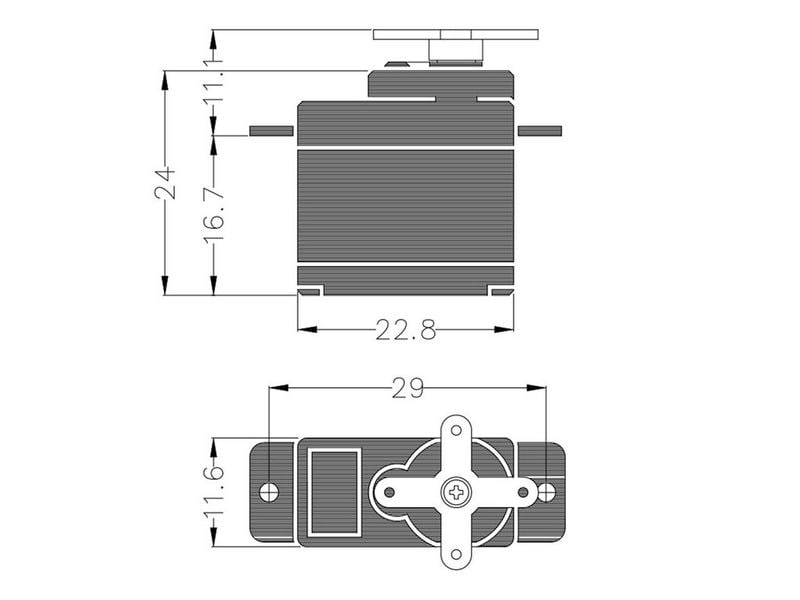 Hitec Micro Servo HS-5055MG 1.6 kg, Digital Digitales Micro-Servo mit Metallgetriebe