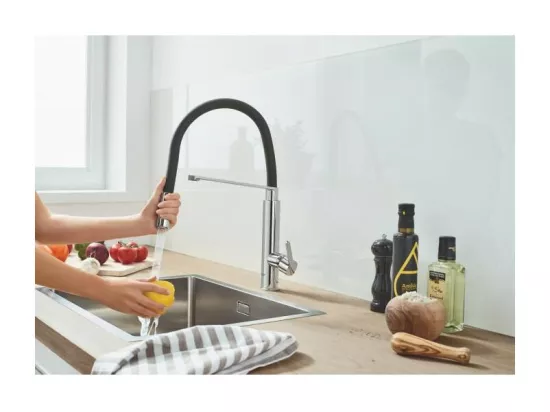 Robinet de cuisine avec douchette GROHE Feel Quickfix chromé