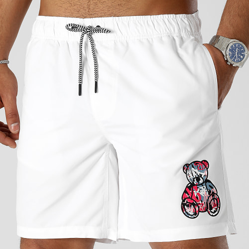 Short De Bain Essentials Art Series Pink Blanc