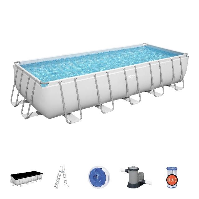 Bestway Zwembad Power Steel Set Rechthoek 640