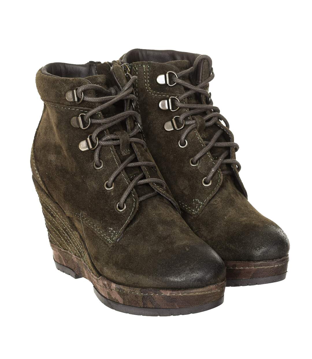 Women's wedge low-top shoe
