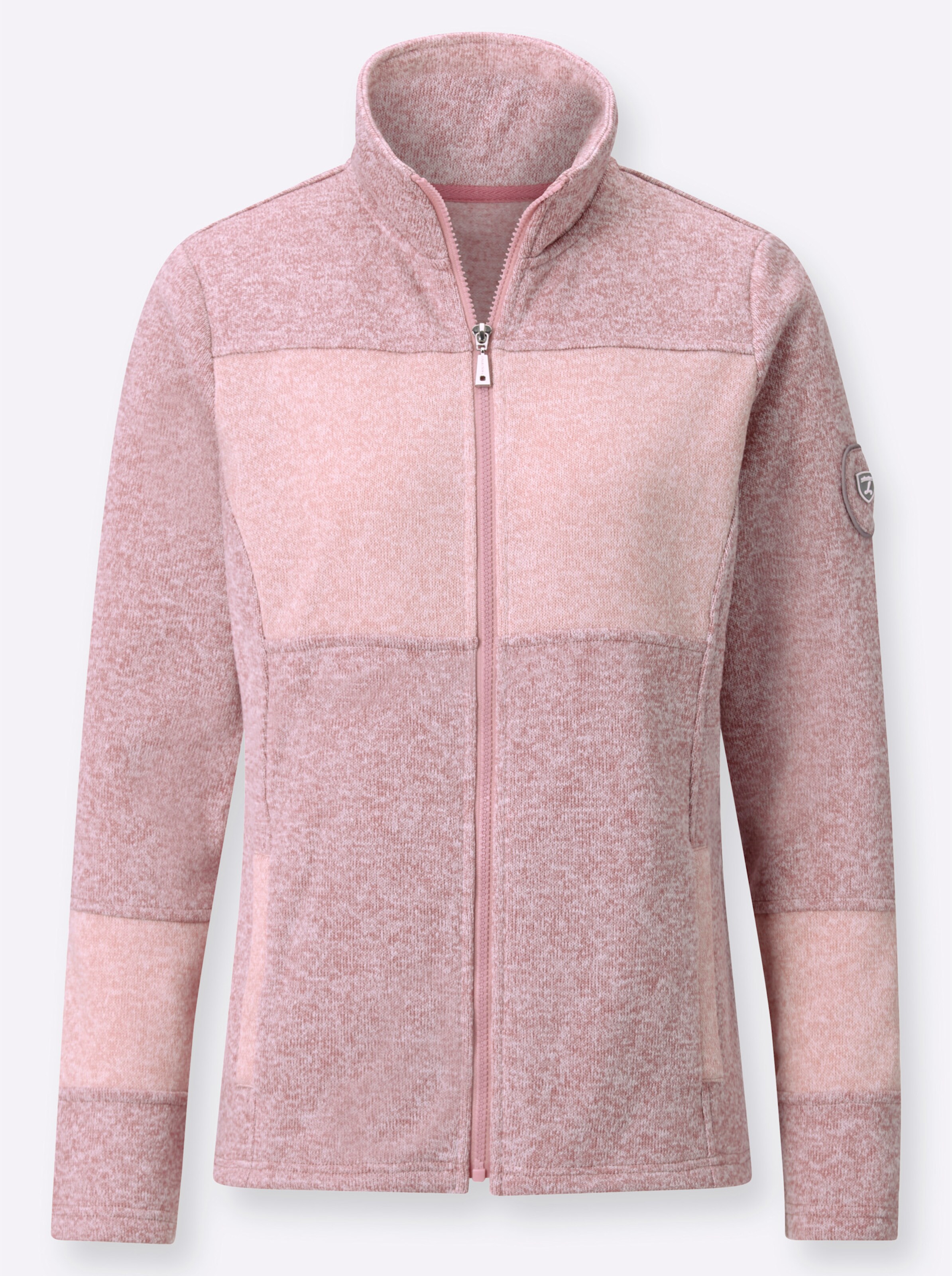 Strickfleece-Jacke in altrosa