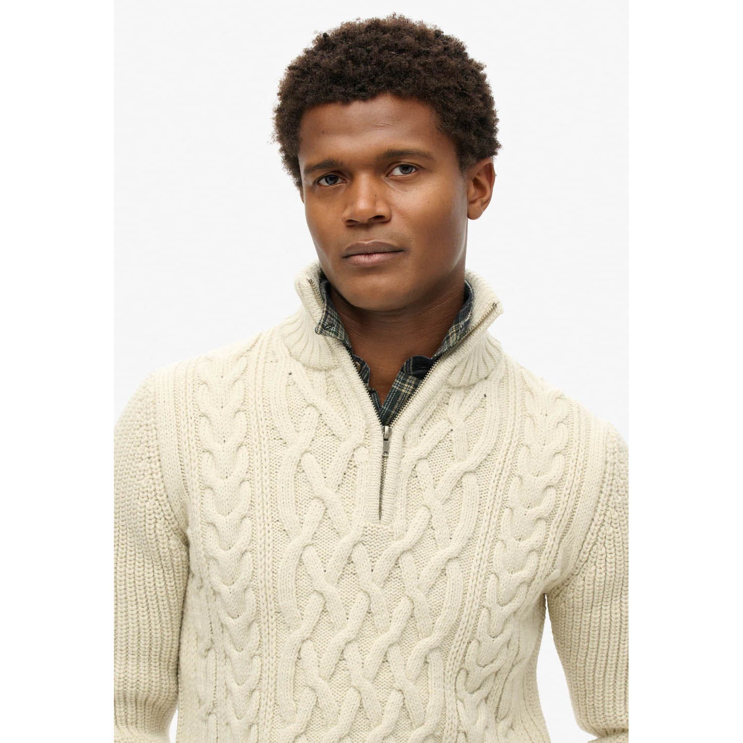 Superdry  Jacob Cable Knit Half Zip