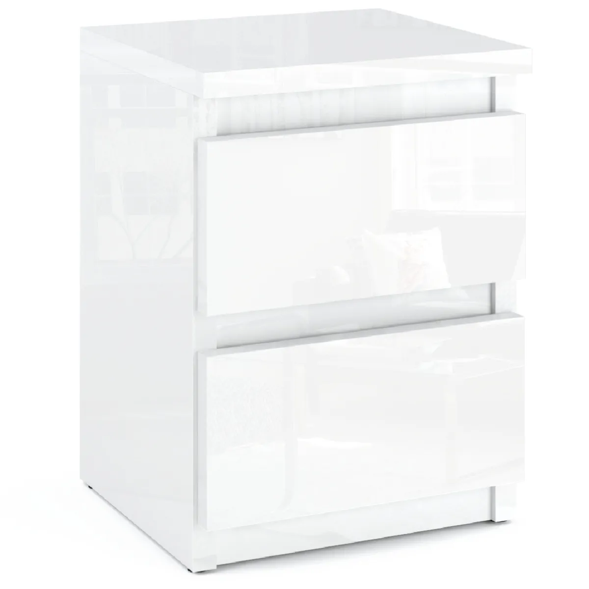 Other Brands Table de Chevet - Blanc Brillant