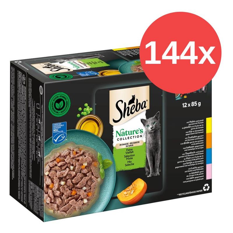 Lot Sheba Nature's Collection en sauce 144 x 85 g