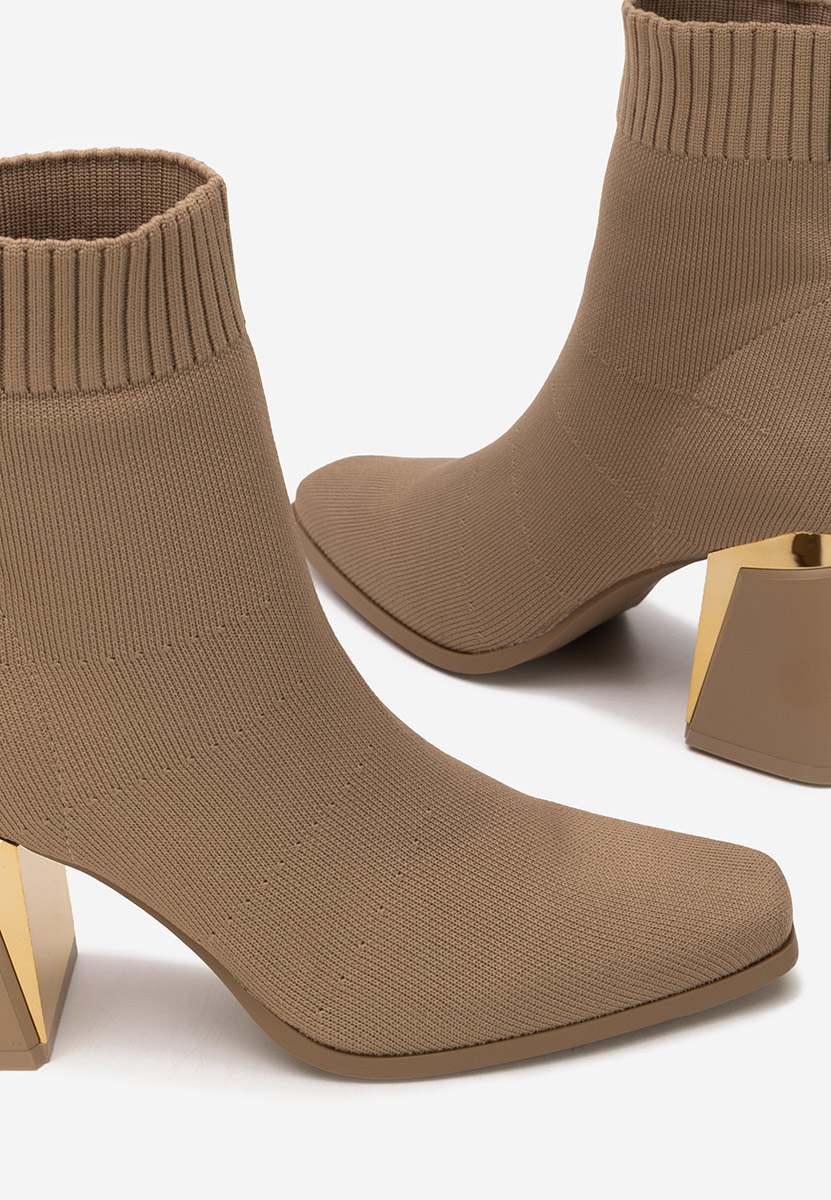 Bottines chaussettes kaki Mirelina