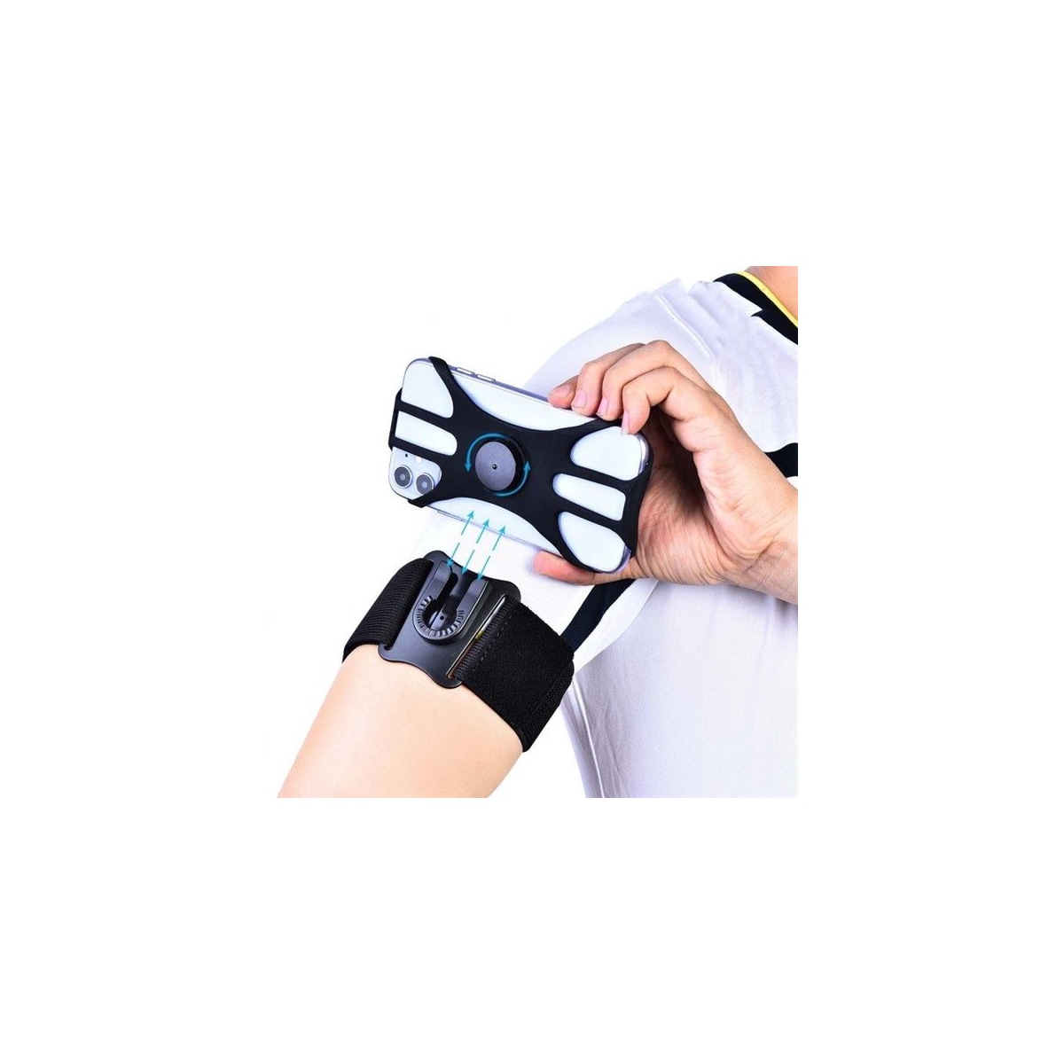 Armbånd med roterbar mobilholder