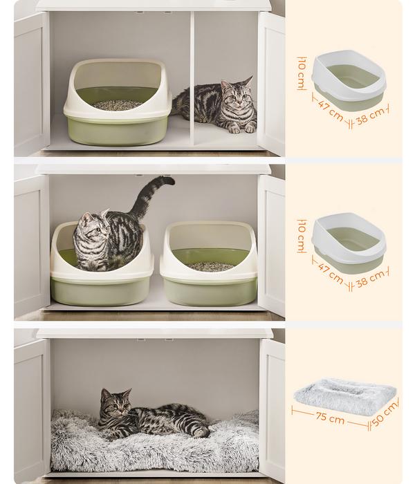 Feandrea Katzenklo-Schrank mit Türen, ca.