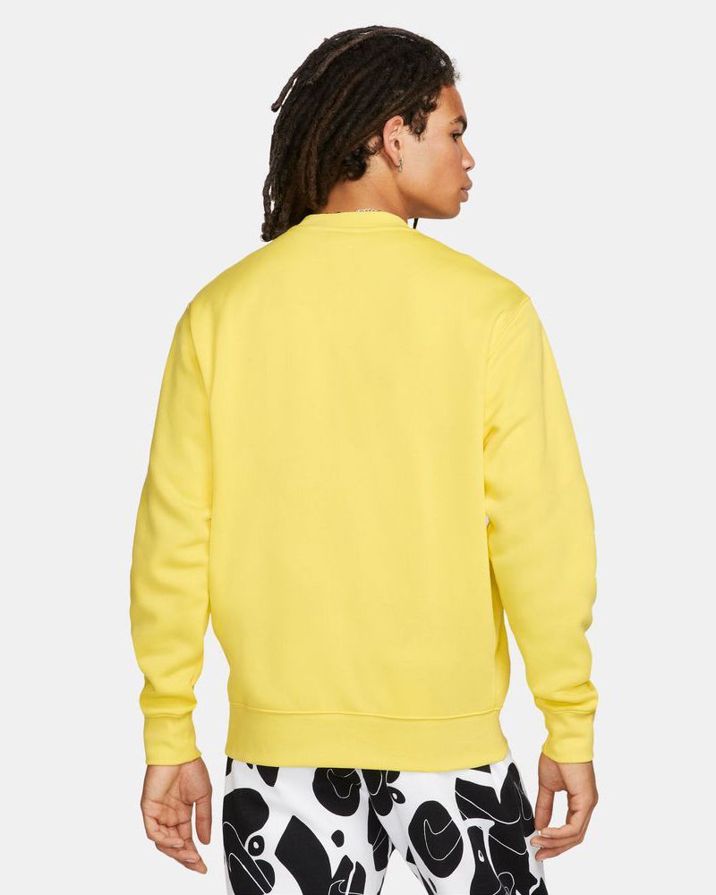 Sweat-shirt Nike Sportswear Club Fleece Jaune Moutarde pour homme