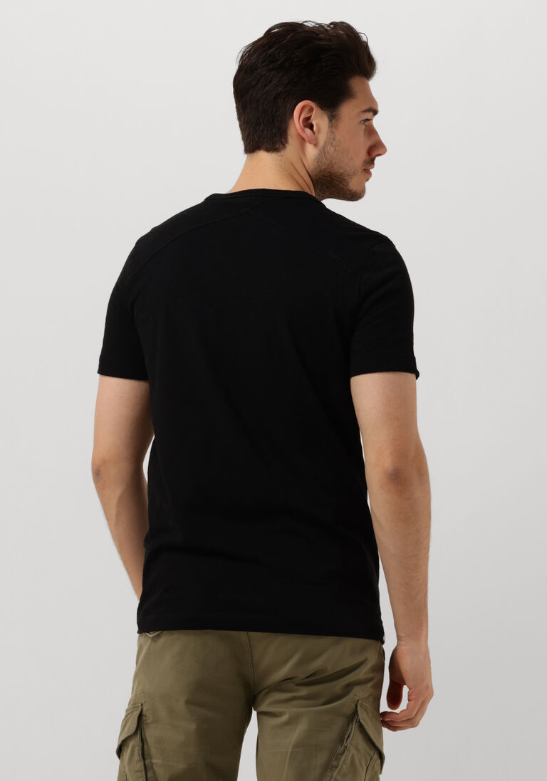 CAST IRON zwarte cast iron t-shirt short sleeve r-neck organic cotton slub essential