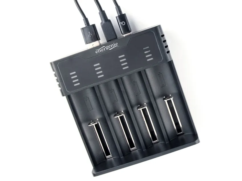 EnerGenie - USB-batterioplader - (for 4xAA/AAA) - 2 A - sort