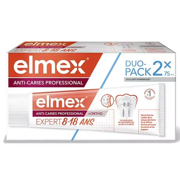 Elmex Anti-Caries Expert Ortodontia - Pacote com 2 x 75ml