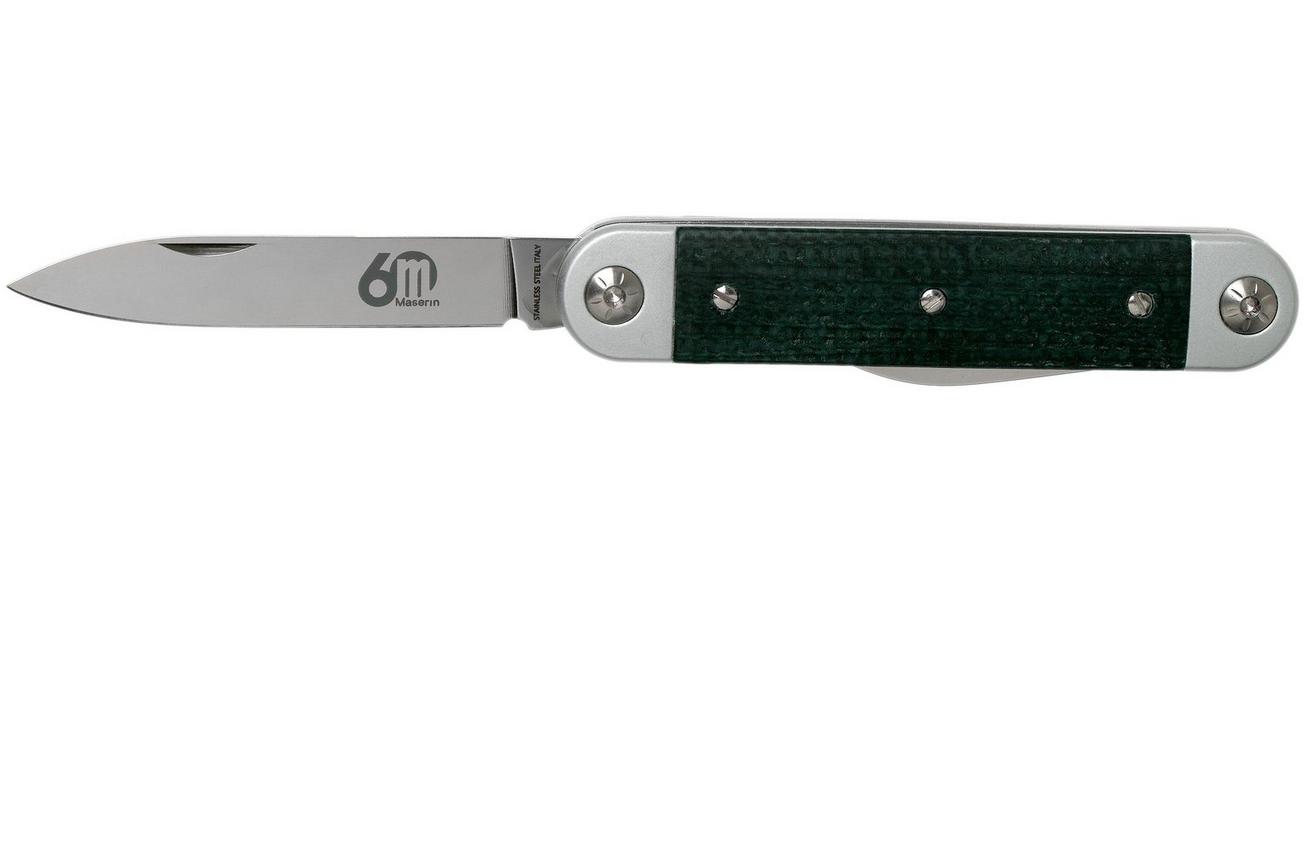 Maserin 60° Knife Sessantesimo 195/MCV Green Micarta zakmes