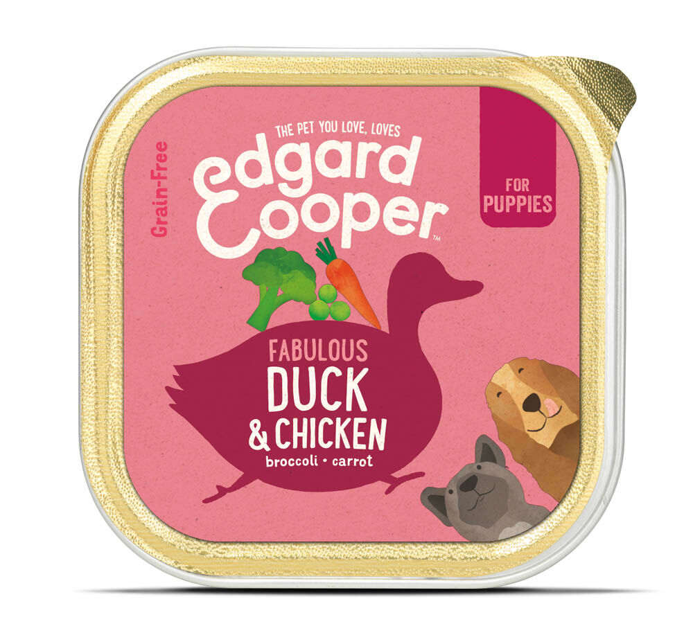Edgard & Cooper Puppy - Hondenvoer - 300 Gram - kip, eend