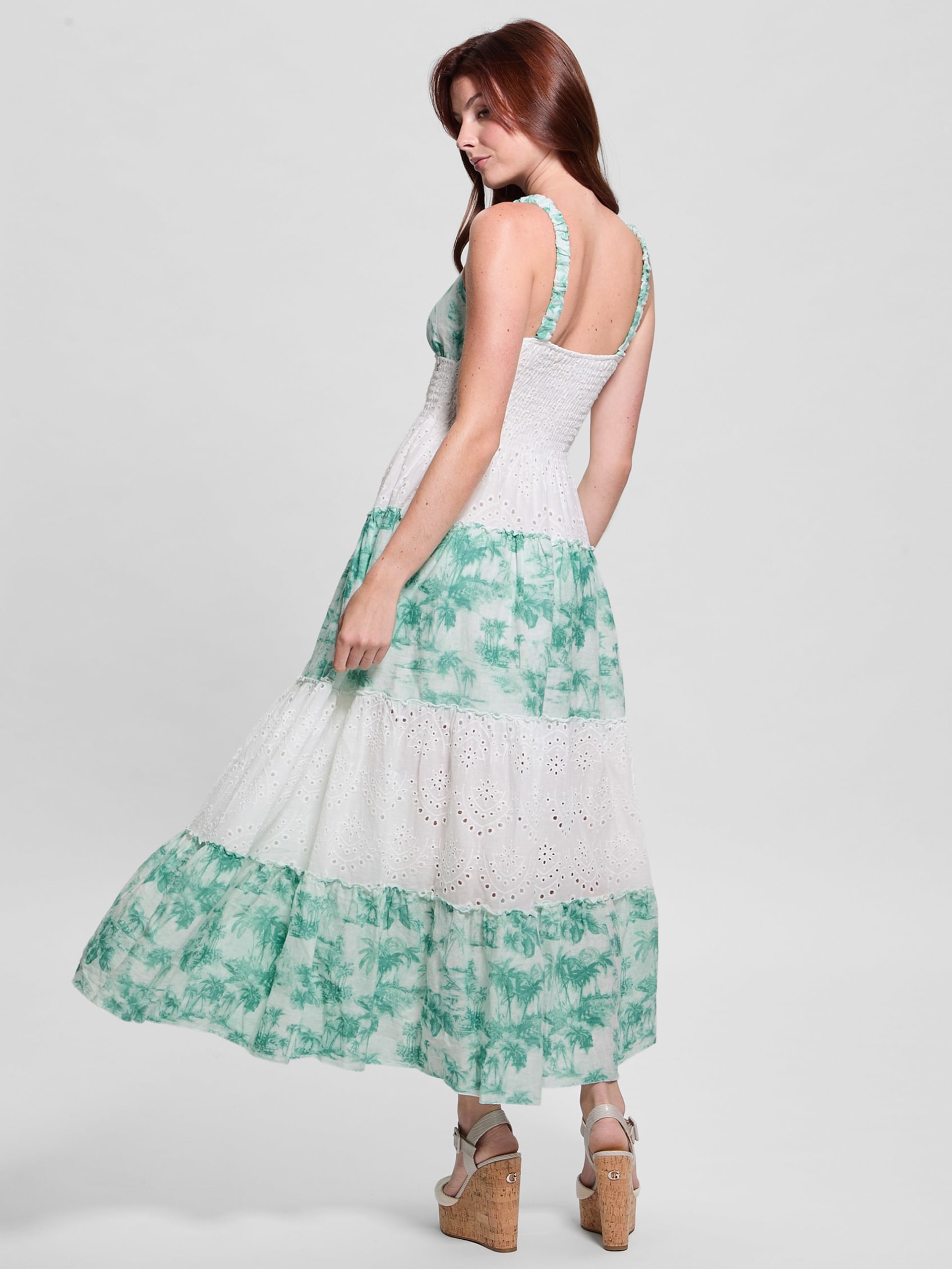 Vestido longo de linho Savina, tamanho único