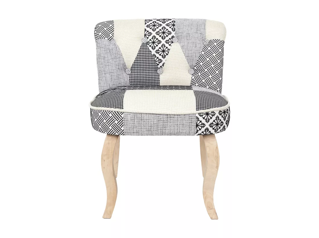 Fauteuil Eleonor Patchwork Gris