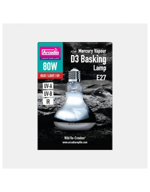 Arcadia 2nd Generation Mini D3 Uv Basking Lamp - Verwarming - 80 Watt
